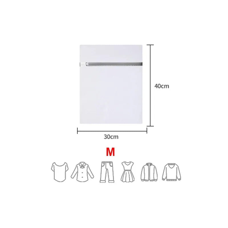 White Durable Honeycomb Mesh Laundry Bags for Delicates - Premium Reusable Net Fabric Wash Bag for Garments, Breathable Wash Bag