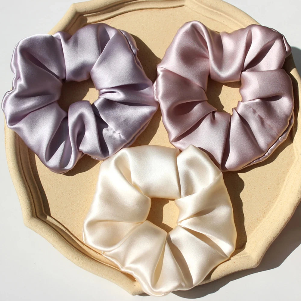 100% Mulberry Silk Oversized Hair Scrunchie