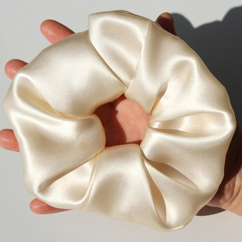 100% Mulberry Silk Oversized Hair Scrunchie