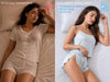 100% Mulberry Silk Side Slit Flowy Cami Set